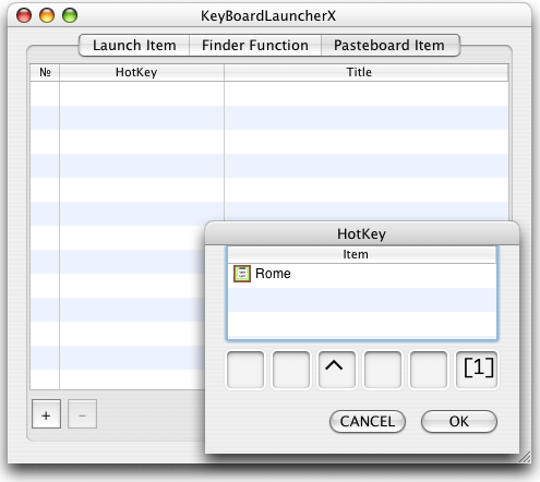 HotKey dialog