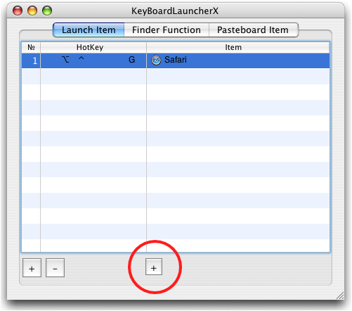 +button for appending item